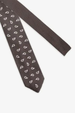 Dark brown cashmere design tie