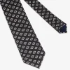 Dark brown macro flowers tie