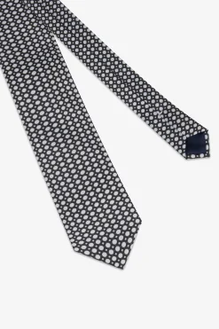Dark brown micro circles tie