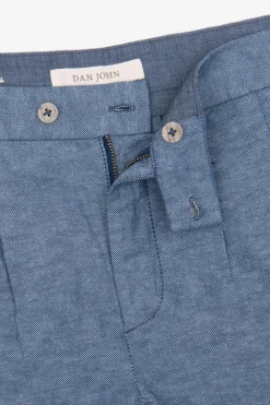 Denim linen blend melange Bermuda shorts