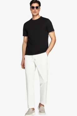 DNJ Black lightweight cotton t-shirt