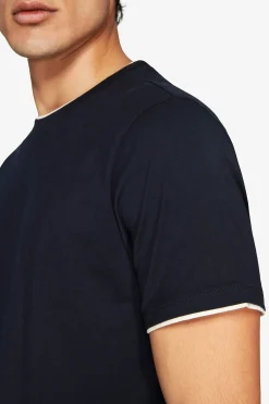 DNJ Blue lightweight cotton t-shirt