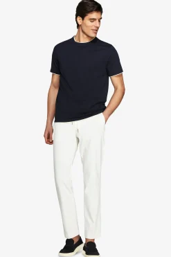 DNJ Blue lightweight cotton t-shirt