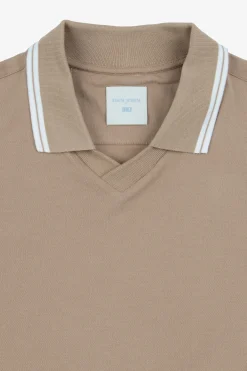 DNJ camel piquet polo shirt