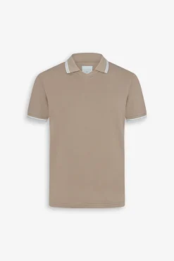 DNJ camel piquet polo shirt