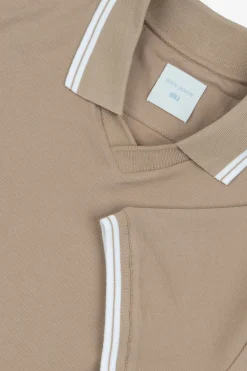DNJ camel piquet polo shirt