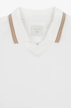 DNJ cream piquet polo shirt