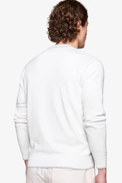 DNJ cream striped profiles cardigan