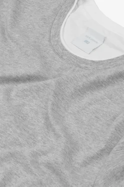 DNJ gray melange contrasting profiles t-shirt