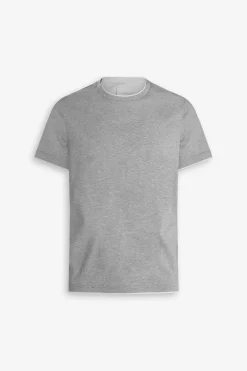 DNJ gray melange contrasting profiles t-shirt