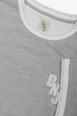 DNJ melange gray piquet t-shirt
