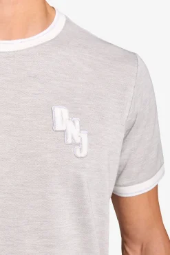DNJ melange gray piquet t-shirt