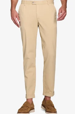 Ecru textured trousers