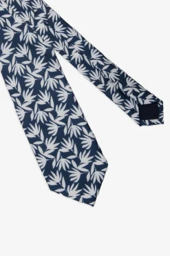 Floral jacquard tie
