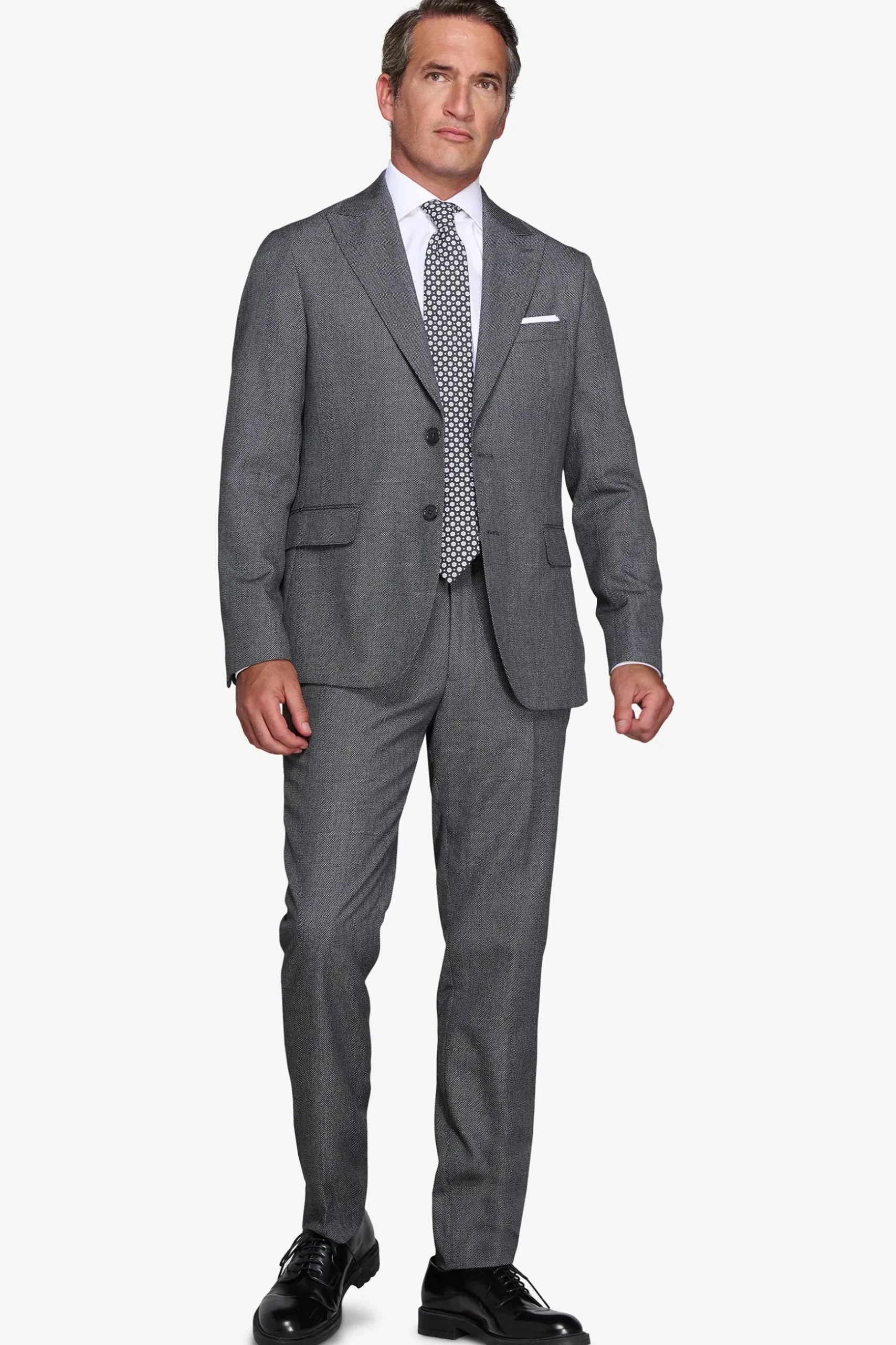 Gray birdseye blazer
