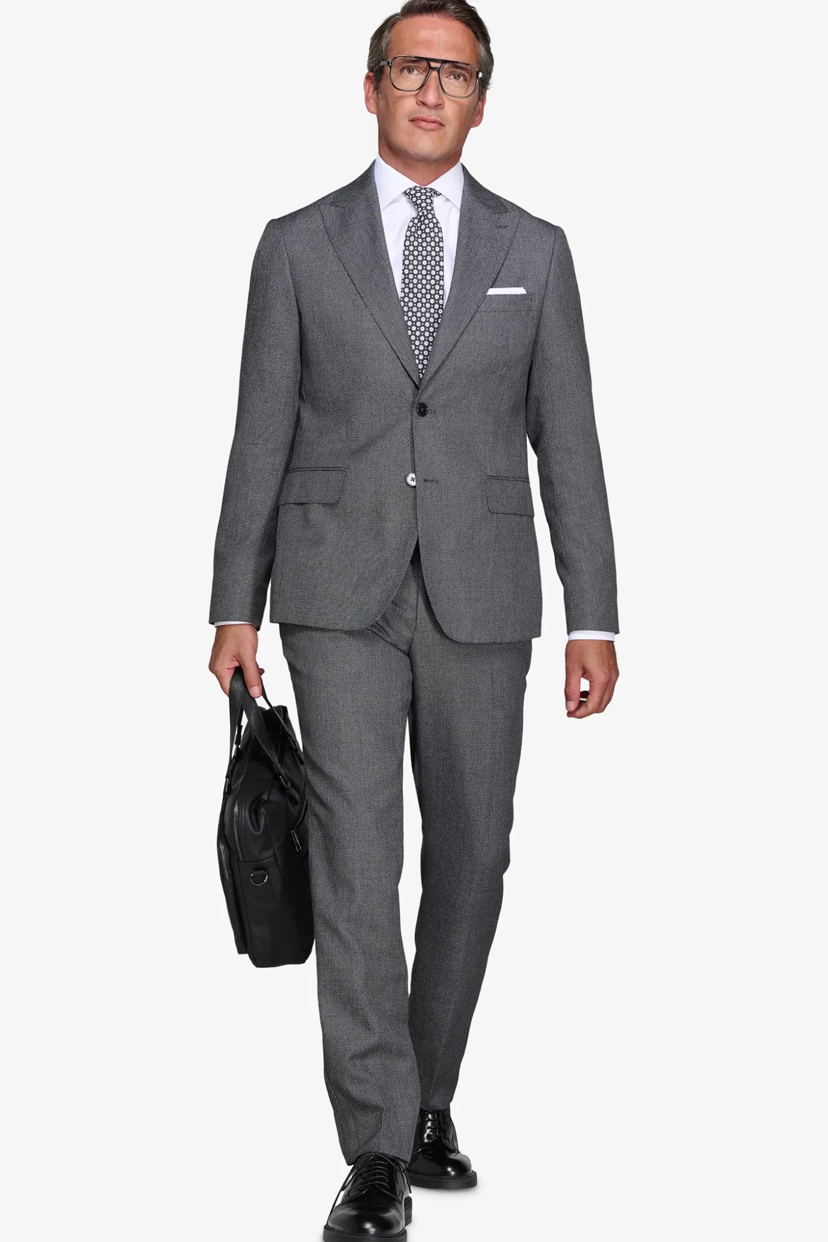 Gray birdseye blazer