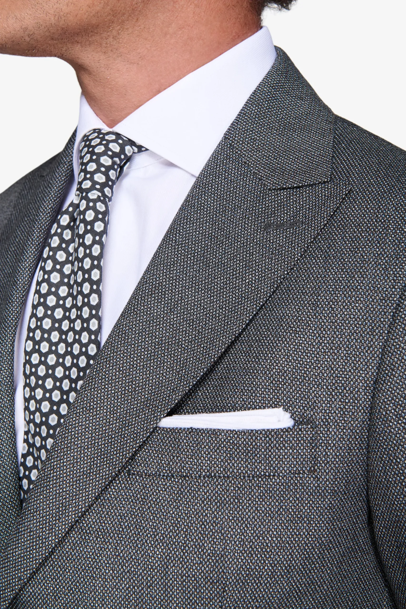 Gray birdseye blazer