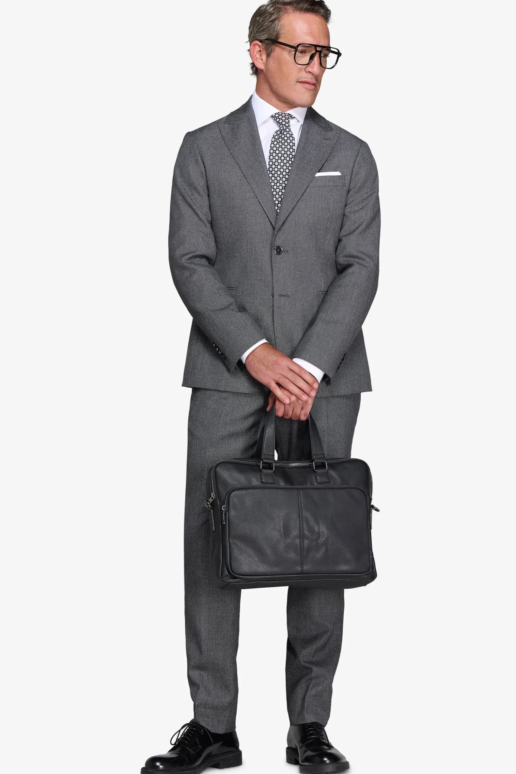 Gray birdseye blazer