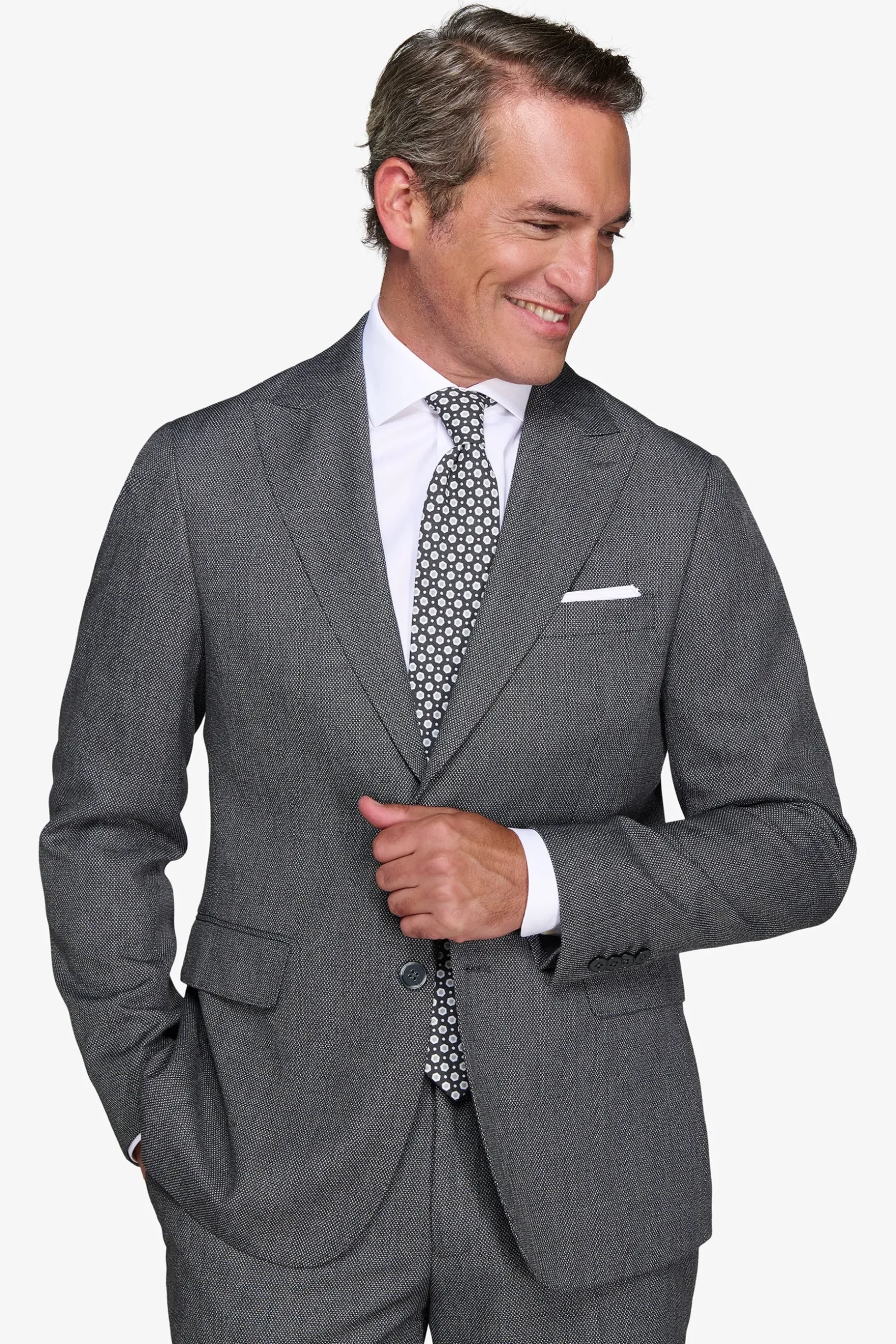 Gray birdseye blazer