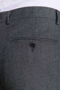 Gray birdseye suit trousers
