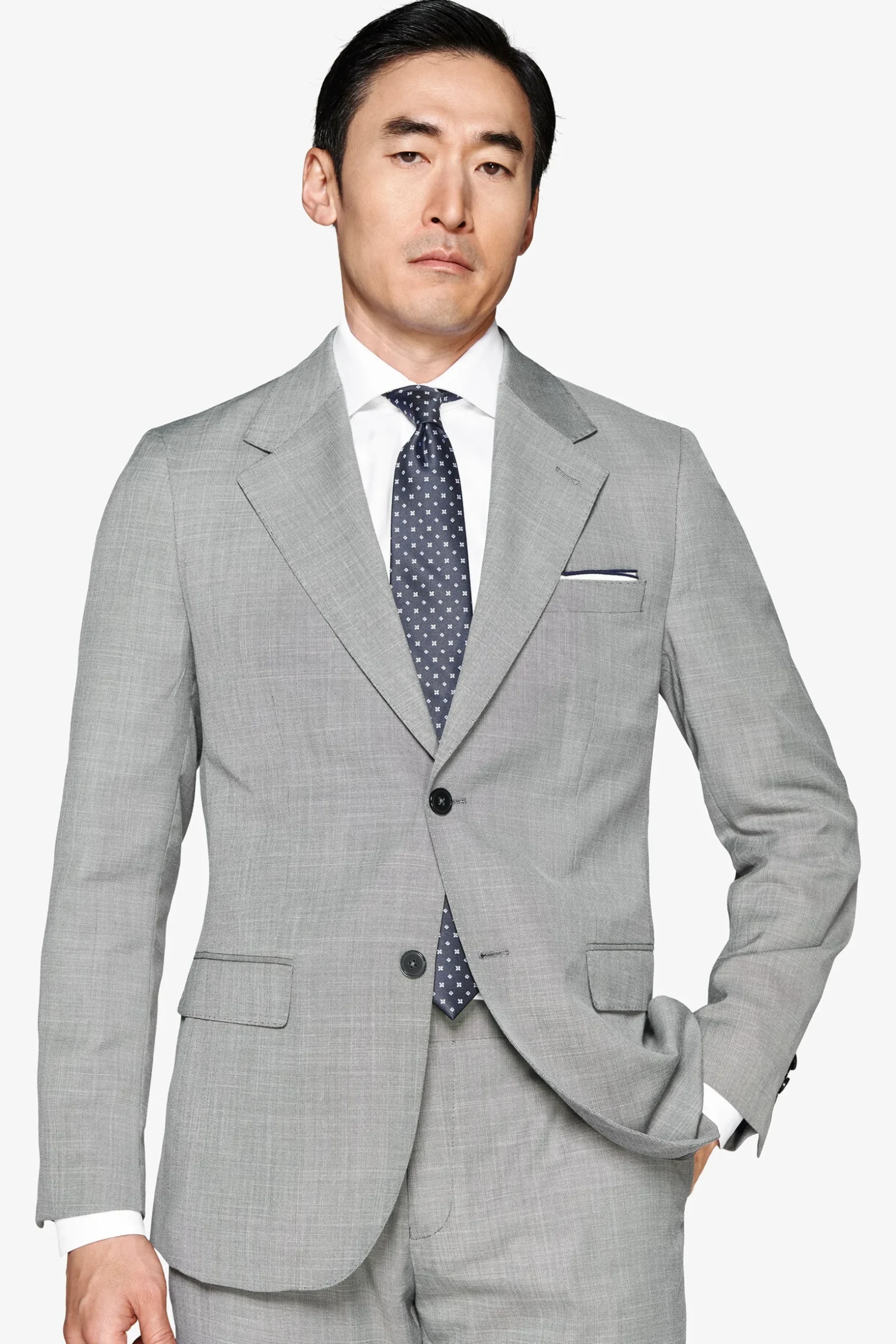 Gray grisaille blazer