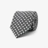 Gray hexagon pattern tie