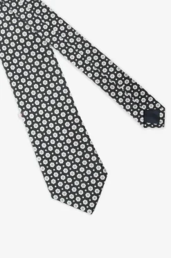 Gray hexagon pattern tie