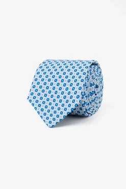 Gray oval pattern tie