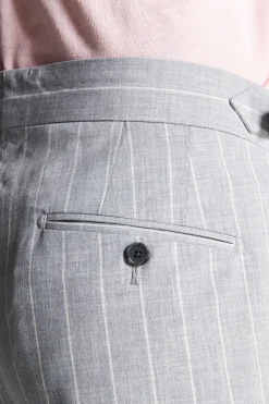 Gray pinstripe trousers
