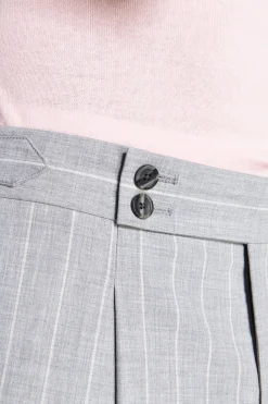Gray pinstripe trousers