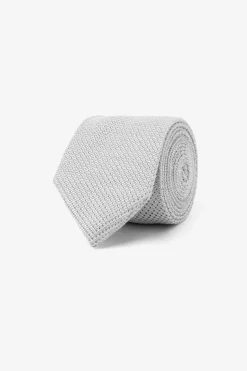 Gray woven bamboo tie