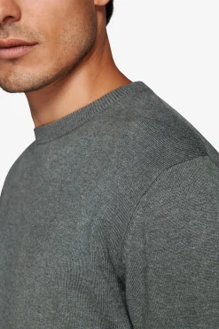 Green basic crewneck jumper