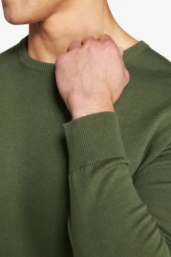 Green crewneck sweater