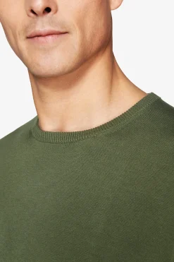Green crewneck sweater