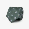Green Heringbone abstract design tie
