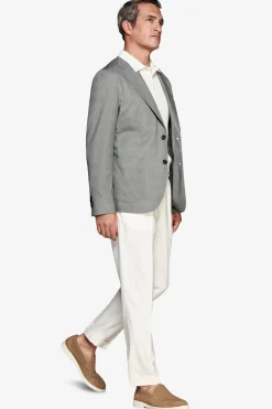 Green Herringbone jersey blazer