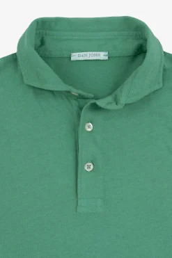 Green jersey polo shirt