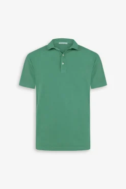 Green jersey polo shirt