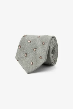 Green micro cashmere pattern tie