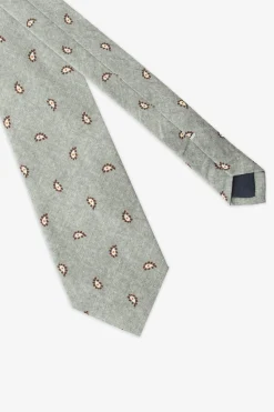 Green micro cashmere pattern tie