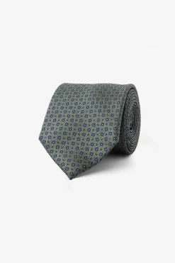 Green micro pattern tie