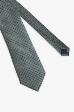 Green micro pattern tie