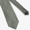 Green micro pattern tie
