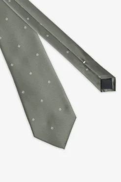 Green micro pattern tie