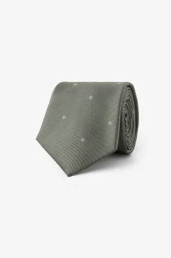 Green micro pattern tie