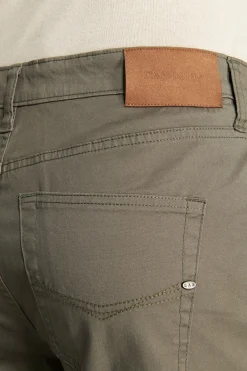 Green 5 pockets gabardine trousers