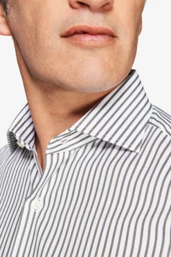 Green striped shirt