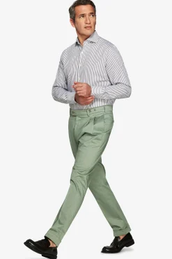 Green striped shirt