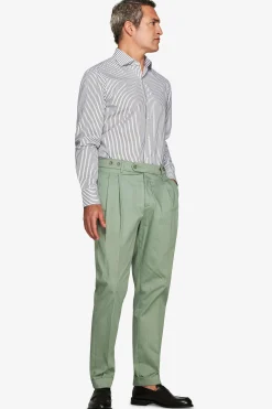 Green striped shirt