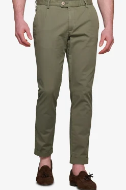 Green textured trousers